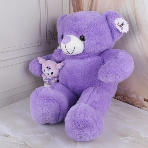 عروسک پولیشی خرس شال کرومی کد 2341-3