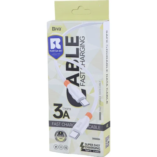 کابل دو سر تایپ سی فست شارژ 3 آمپر بیوا C-43CC طول 1 متر