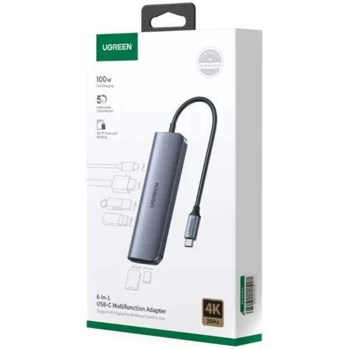 هاب 6 پورت Type-C یوگرین CM195-70411