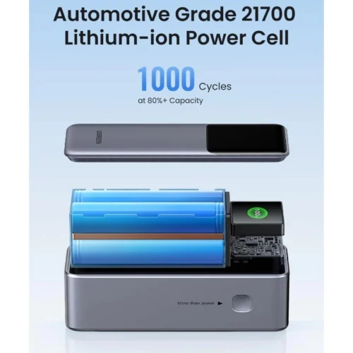 پاور بانک فست شارژ یوگرین Nexode PB722-35525B QC4.0 PD3.0 200W ظرفیت 25000 میلی آمپر ساعت