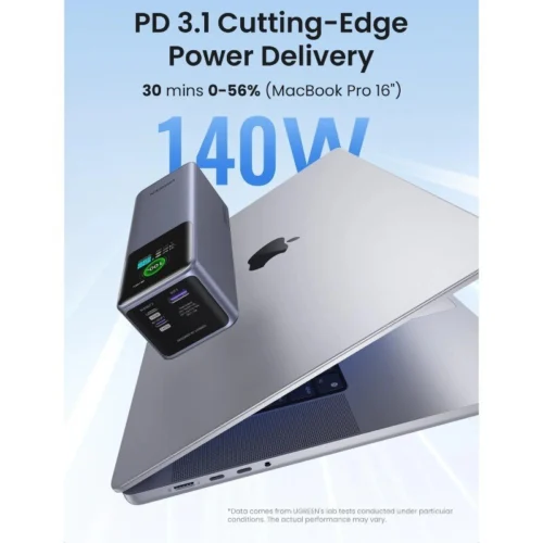 پاور بانک فست شارژ یوگرین Nexode PB722-35525B QC4.0 PD3.0 200W ظرفیت 25000 میلی آمپر ساعت