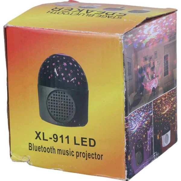 چراغ رقص نور گردان اسپیکر دار XL-911 LED - تصویر 2