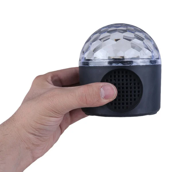 چراغ رقص نور گردان اسپیکر دار XL-911 LED - تصویر 5