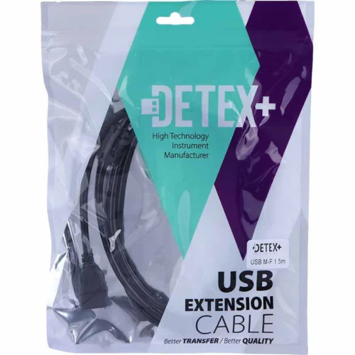 کابل افزایش طول USB دیتکس پلاس +Detex طول 1.5 متر