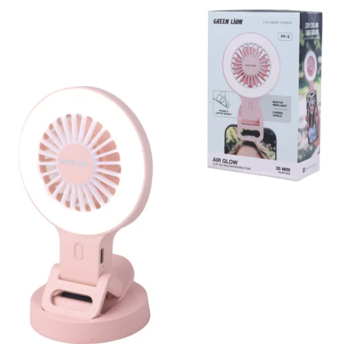 پنکه گیره ای شارژی گرین لاین Air Glow PF-3
