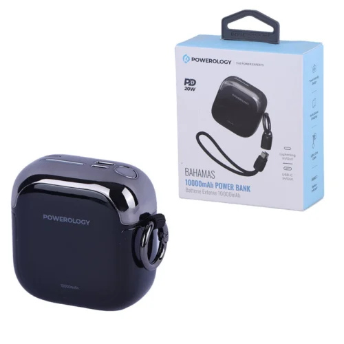 پاور بانک فست شارژ پاورولوژی Bahamas PPBCHA103 PD 22.5W ظرفیت 10000 میلی آمپر ساعت