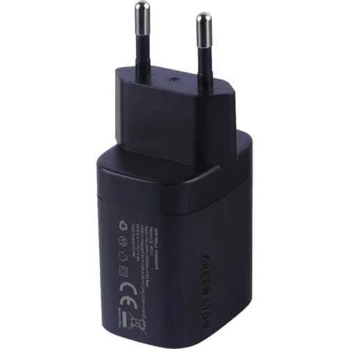 شارژر دیواری 20 وات گرین لاین Supra GL-WC31 GNSPD20EUTC GaN PD 3A + کابل تبدیل تایپ سی