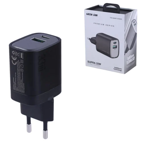 شارژر دیواری 30 وات گرین لاین Supra GL-WC35 GN33W1C1AEU GaN QC3.0 PD
