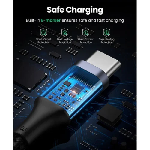 کابل دو سر تایپ سی فست شارژ 100 وات یوگرین US316-70429 طول 2 متر