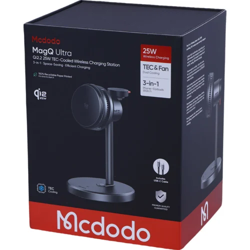 شارژر بی سیم و استند رومیزی مک دودو MagQ Ultra CH-617 25W