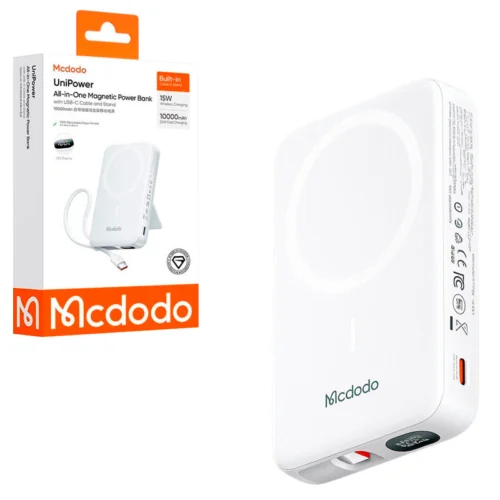 پاور بانک بی سیم فست شارژ مک دودو UniPower MC-865 PD 22.5W ظرفیت 10000 میلی آمپر ساعت