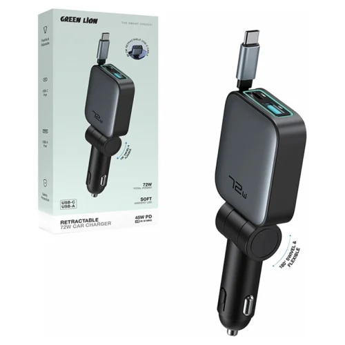 شارژر فندکی 72 وات گرین لاین GL-CC27 GNRT72WCHR