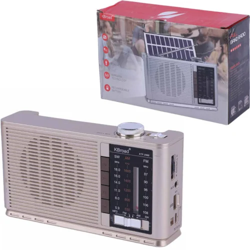 رادیو اسپیکر بلوتوثی خورشیدی کی برود KTF-2468