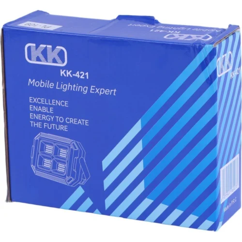 پروژکتور سیار ال ای دی شارژی و پاور بانک خورشیدی کی کی KK-421