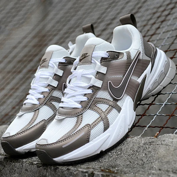 کتانی نایک V2K ران سفید قهوه‌ای Nike V2K Run Mink Brown Summit White