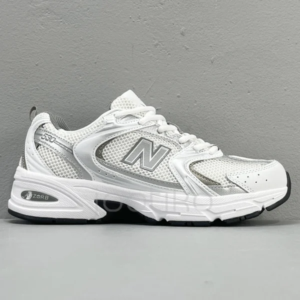 کفش نیوبالانس 530 مدل White Silver Metallic