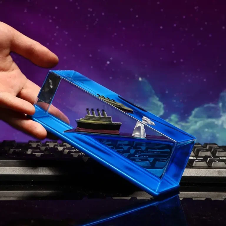 کشتی معلق مدل تایتانیک و کوه یخ WarShipمدل-14cm
