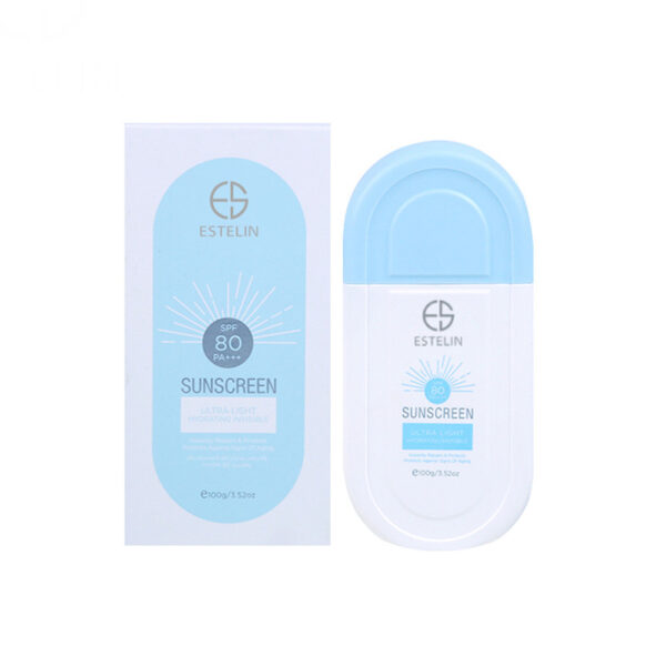 کرم ضد آفتاب استلین آبی SPF80 بی‌رنگ حجم 100 میلی‌لیتر