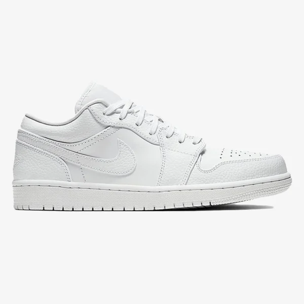 کفش نایک جردن 1 لو تریپل وایت Jordan 1 Low Triple White Tumbled