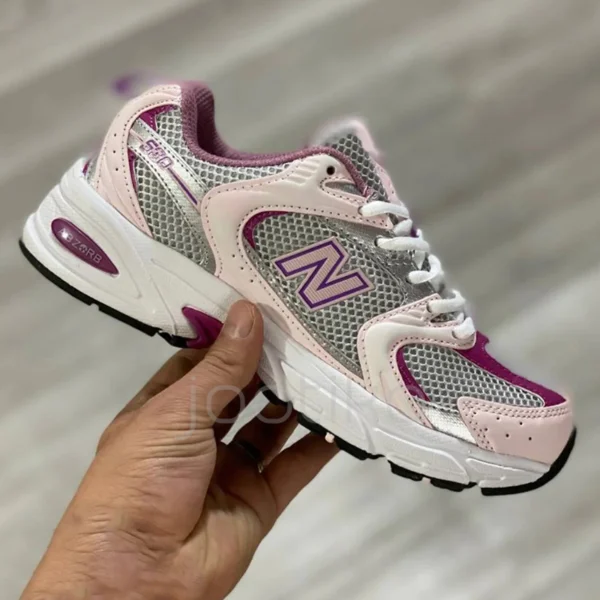 کفش نیوبالانس 530 صورتی ارغوانی نقره‌ای New Balance