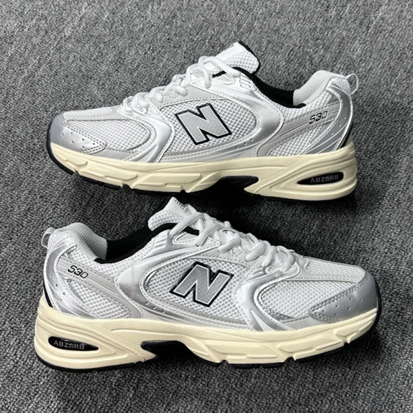 کفش نیوبالانس 530 کرم نقره‌ای New Balance مدل MR530TA