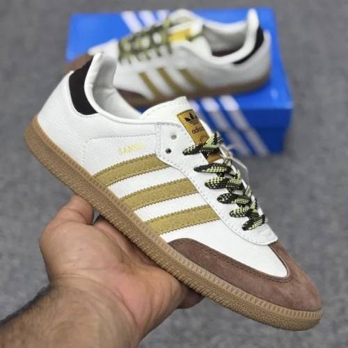کتونی آدیداس سامبا Adidas Samba کرم قهوه‌ای