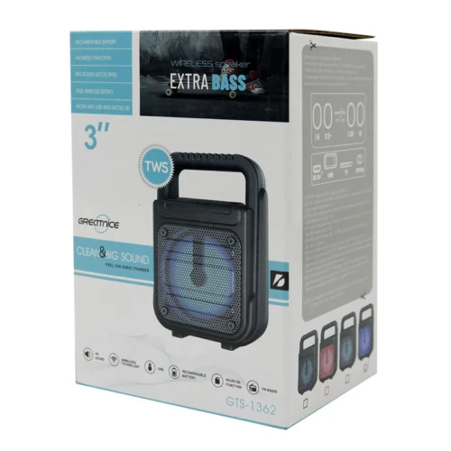 اسپیکر بلوتوثی رم و فلش خور Extra BASS GTS-1362 - تصویر 2