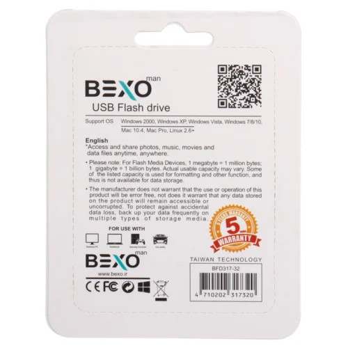 فلش مموری بکسومن Bexoman B-317 ظرفیت 32 گیگابایت
