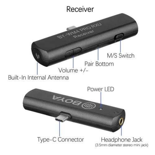 میکروفون یقه ای بی سیم بویا BY-WM4 Pro-K5 Type-C