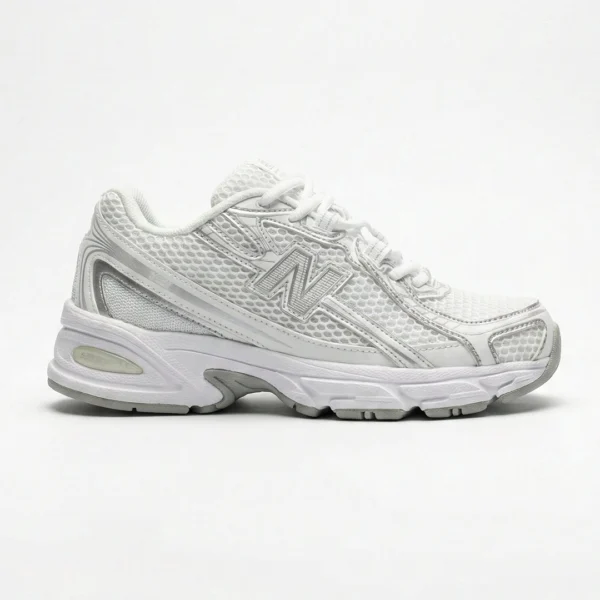 کتونی نیوبالانس 740 سفید سیلور متالیک New Balance 740