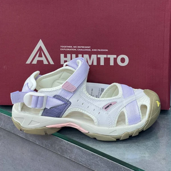 صندل طبیعت‌گردی زنانه هامتو مدل HT9602-12 سفید بنفش