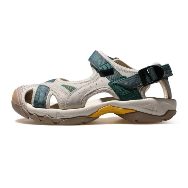 صندل طبیعت‌گردی زنانه هامتو مدل HT9602-7 کرم سبز