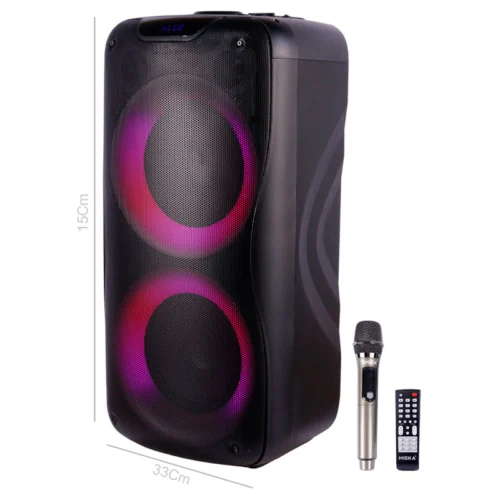 اسپیکر چمدانی بلوتوثی هیسکا Party Box 1009 + میکروفون و ریموت کنترل
