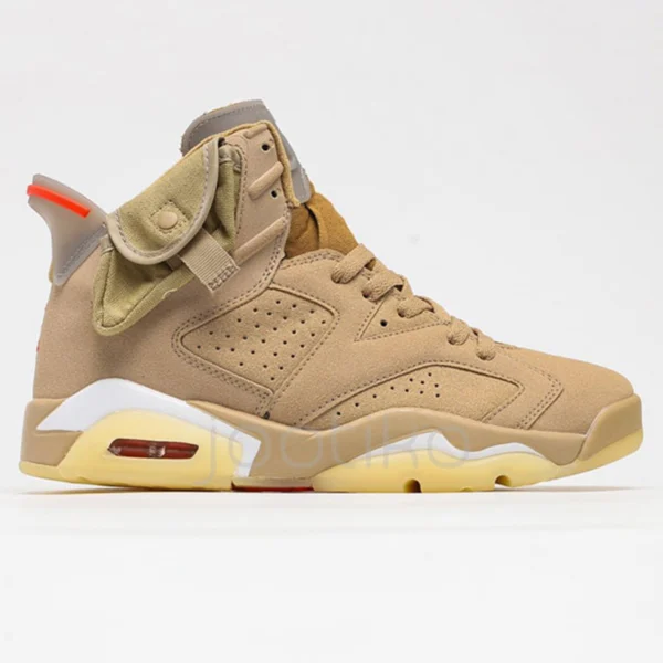 کفش جردن 6 تراویس اسکات خاکی Jordan 6 Retro Travis Scott British Khaki