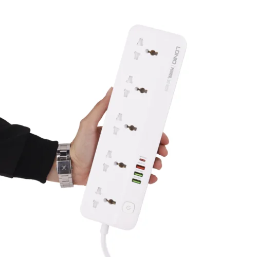 چند راهی 5 خانه الدینیو SC5415 با کابل 2 متری + شارژر USB و Type-C - تصویر 8