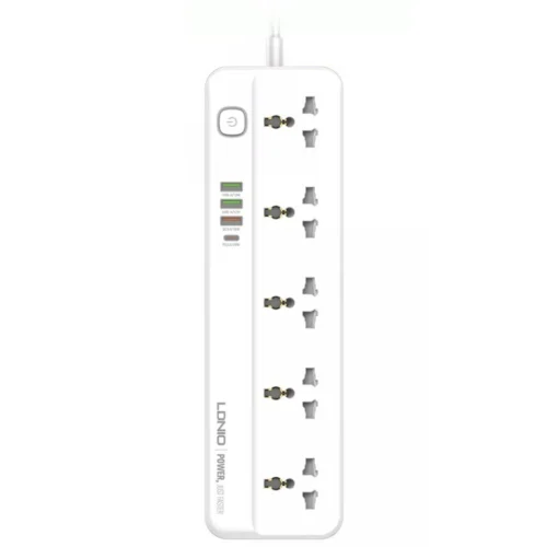 چند راهی 5 خانه الدینیو SC5415 با کابل 2 متری + شارژر USB و Type-C - تصویر 3