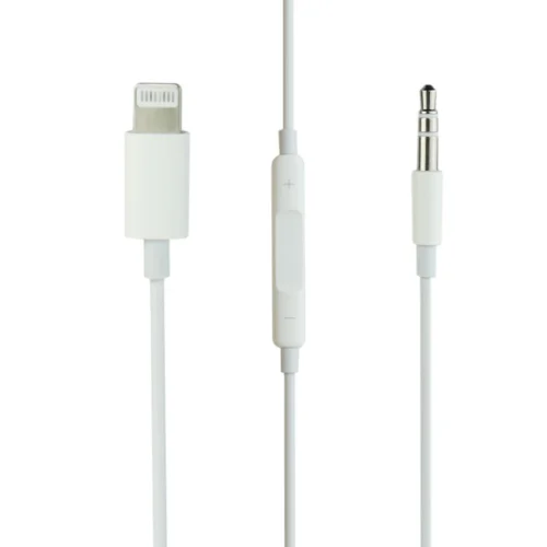 کابل تبدیل Lightning به AUX ریموت دار MH021 طول 1 متر