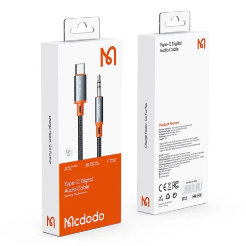 کابل تبدیل Type-C به AUX مک دودو CA-0820 طول 1.2 متر