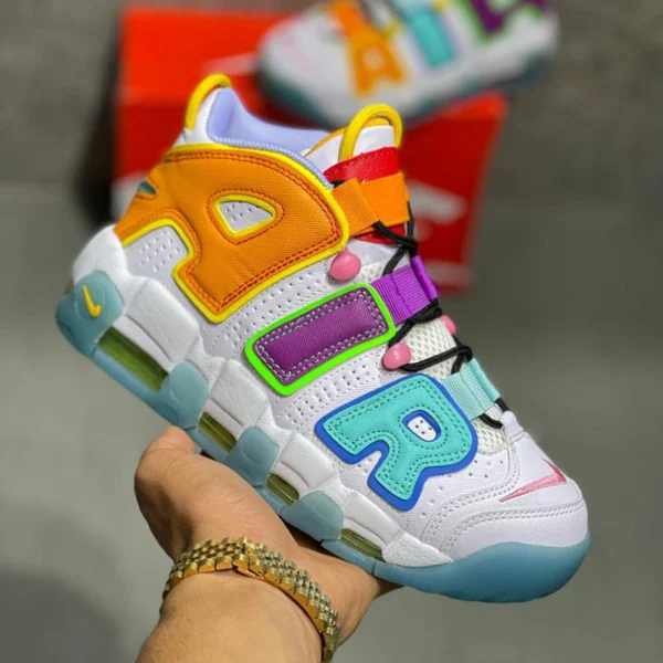 کفش نایک ایر مور آپتمپو مولتی کالر Nike Air More Uptempo Multi-Color