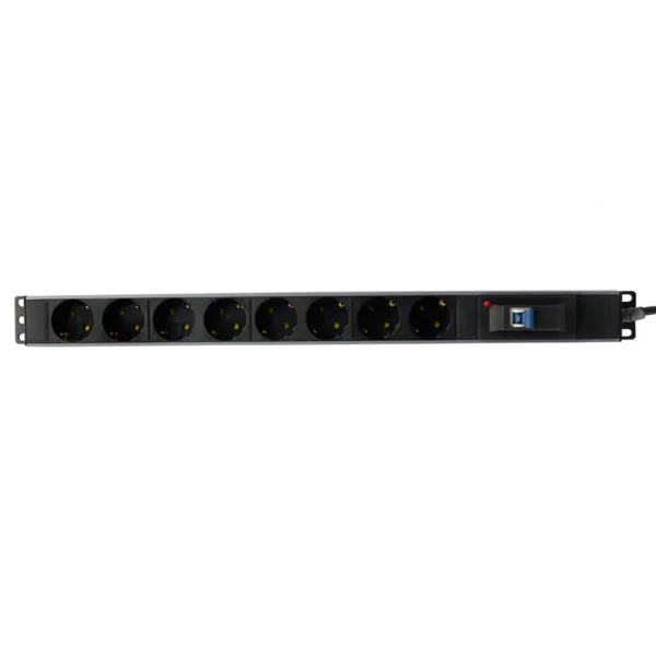 چند راهی 8 خانه ارت دار پارت الکتریک PE2266 Rack Mount با کابل 1/8 متری