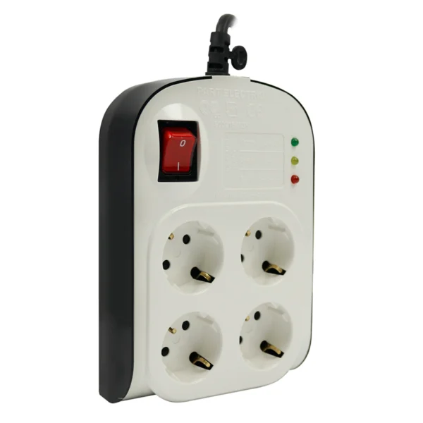 محافظ برق صوتی تصویری 4 خانه ارت دار پارت الکتریک PE8792 با کابل 3 متری - تصویر 3