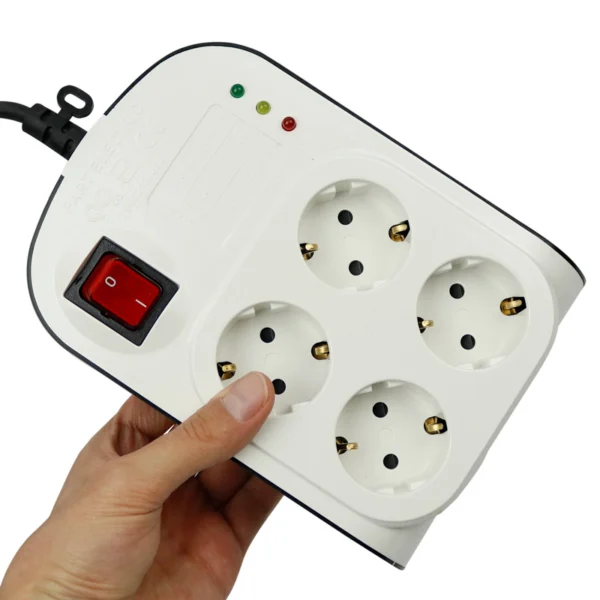 محافظ برق صوتی تصویری 4 خانه ارت دار پارت الکتریک PE8792 با کابل 3 متری - تصویر 5
