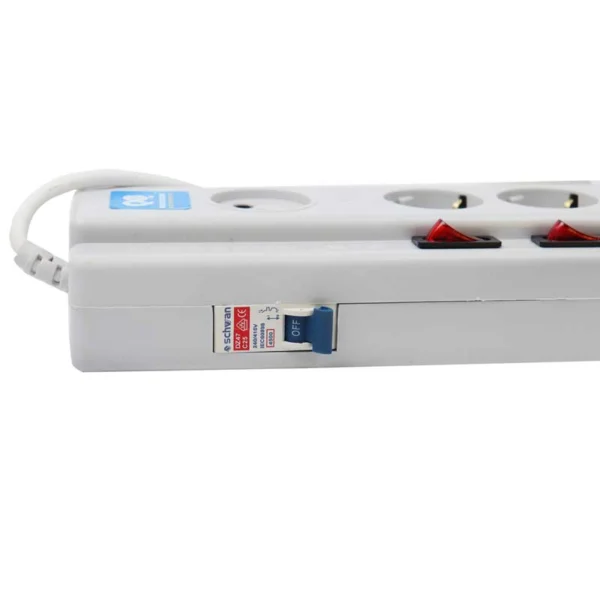 چند راهی 5+1 خانه فیوز دار پارت الکتریک PE2162 با کابل 5 متری - تصویر 5