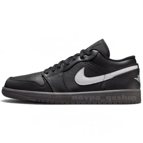 کفش کتونی نایک ایر جردن 1 تنیس مشکی دودی Nike Air Jordan 1 Tenis para hombre Dark Smoke Grey