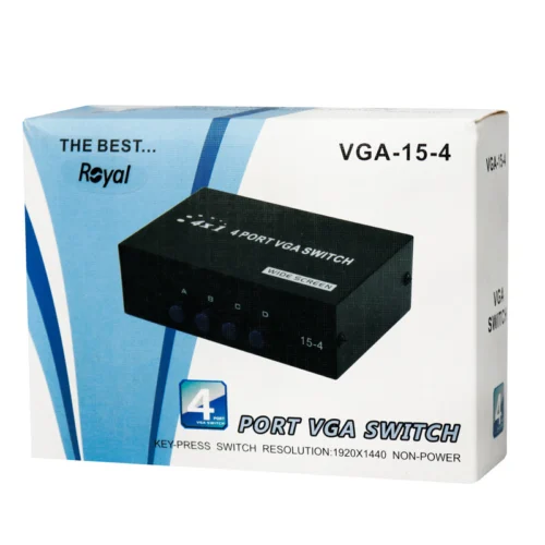 سوییچ 4 پورت VGA رویال مدل VGA-15-4
