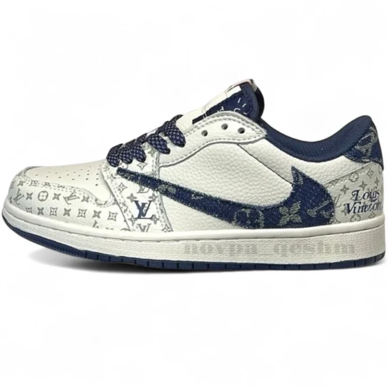 نایک ایر جردن وان لو تراویس اسکات لویی ویتون NIKE AIR JORDAN 1 LOW TRAVIS SCOTT X LOUIS VUITTON