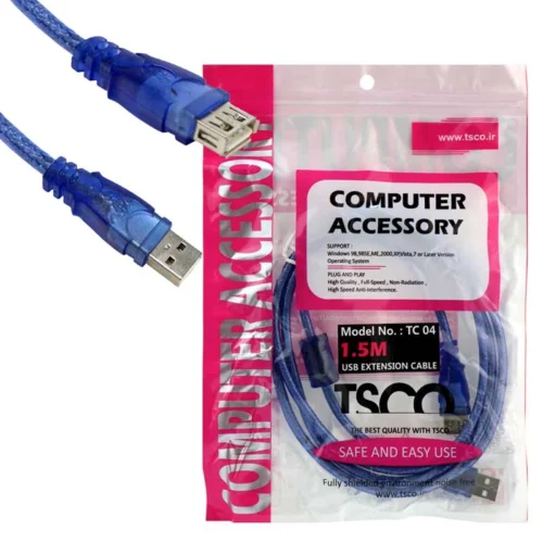 کابل افزایش طول USB تسکو TC 04 طول 1.5 متر