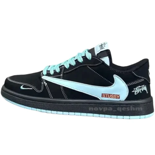 کفش کتونی نایک ایر جردن وان لو تراویس اسکات استاسی Nike Air Jordan 1 Low Travis Scott x Stussy