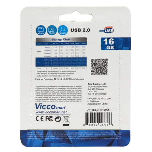 فلش مموری ویکومن ViccoMan VC285 S ظرفیت 16 گیگابایت