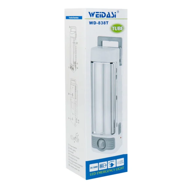 چراغ قوه شارژی ویداسی WEIDASI WD-838T پک ضعیف
